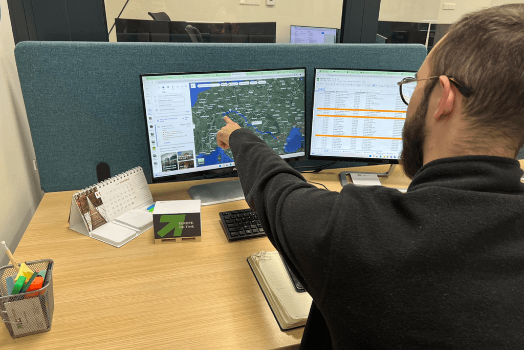 Spediteur auf der Karte